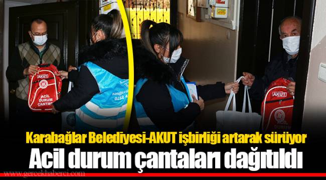 Acil durum çantaları dağıtıldı