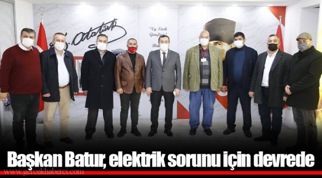Başkan Batur, elektrik  sorunu için devrede