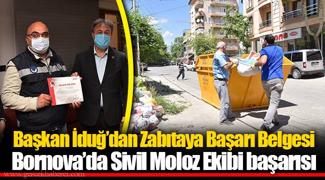 Başkan İduğ’dan Zabıtaya Başarı Belgesi