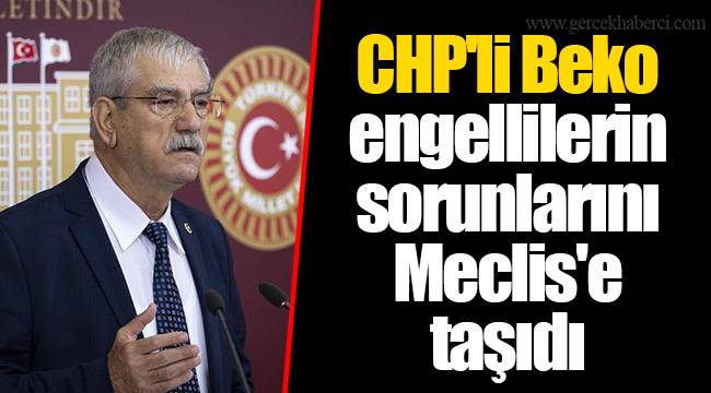 CHP'li Beko engellilerin sorunlarını Meclis'e taşıdı