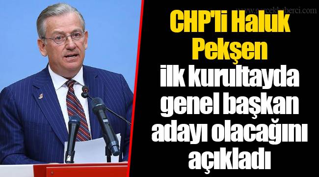 CHP'li Haluk Pekşen ilk kurultayda genel başkan adayı olacağını açıkladı