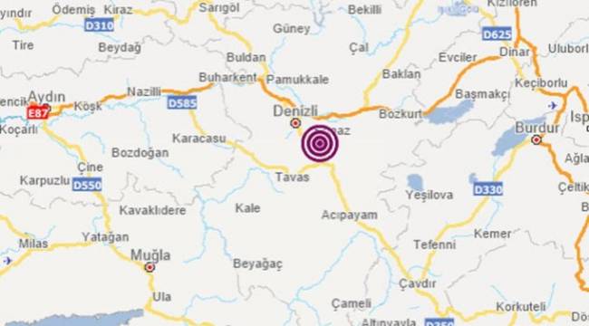 Denizli'de 4 büyüklüğünde deprem