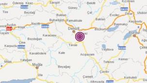 Denizli'de 4 büyüklüğünde deprem
