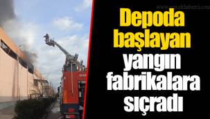 Depoda başlayan yangın fabrikalara sıçradı