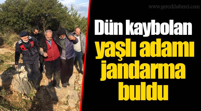 Dün kaybolan yaşlı adamı jandarma buldu