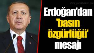 Erdoğan'dan 'basın özgürlüğü' mesajı