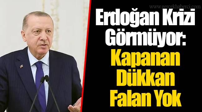 Erdoğan Krizi Görmüyor: Kapanan Dükkan Falan Yok