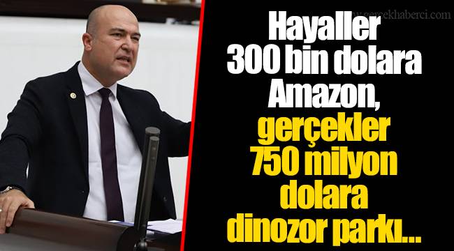 Hayaller 300 bin dolara Amazon,  gerçekler 750 milyon dolara dinozor parkı…