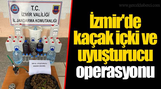 İzmir'de kaçak içki ve uyuşturucu operasyonu