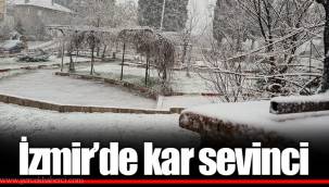 İzmir’de kar sevinci