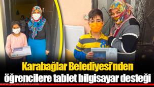 Karabağlar Belediyesi’nden öğrencilere tablet bilgisayar desteği
