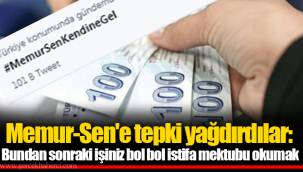 Memur-Sen'e tepki yağdırdılar: Bundan sonraki işiniz bol bol istifa mektubu okumak