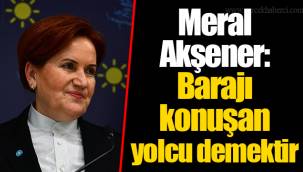 Meral Akşener: Barajı konuşan yolcu demektir