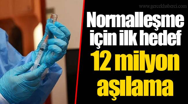 Normalleşme için ilk hedef 12 milyon aşılama