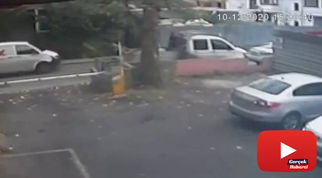 Park halindeki kamyonetten karot makinesinin çalınması kamerada