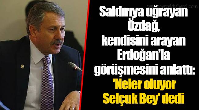 Saldırıya uğrayan Özdağ, kendisini arayan Erdoğan'la görüşmesini anlattı: 'Neler oluyor Selçuk Bey' dedi
