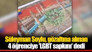 Süleyman Soylu, gözaltına alınan 4 öğrenciye 'LGBT sapkını' dedi