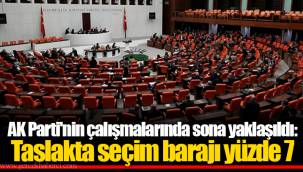 AK Parti'nin çalışmalarında sona yaklaşıldı: Taslakta seçim barajı yüzde 7