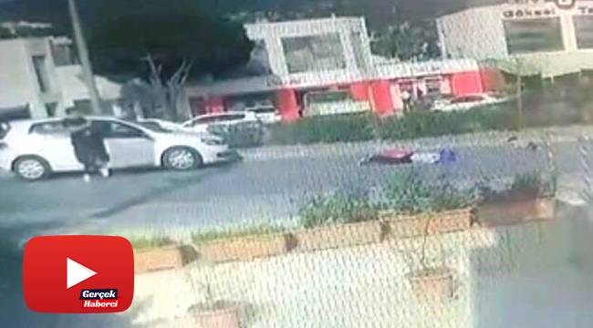 Anne ve çocuğu metrelerce sürüklendi, o anlar güvenlik kamerasına yansıdı