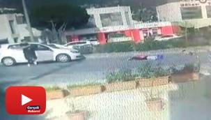 Anne ve çocuğu metrelerce sürüklendi, o anlar güvenlik kamerasına yansıdı