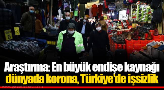Araştırma: En büyük endişe kaynağı dünyada korona, Türkiye'de işsizlik