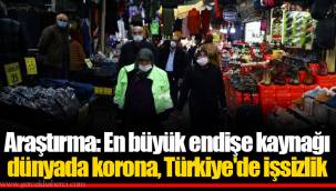 Araştırma: En büyük endişe kaynağı dünyada korona, Türkiye'de işsizlik