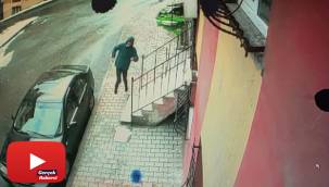 Bacağından vurulan kişinin seke seke kaçtığı anlar kameraya yansıdı