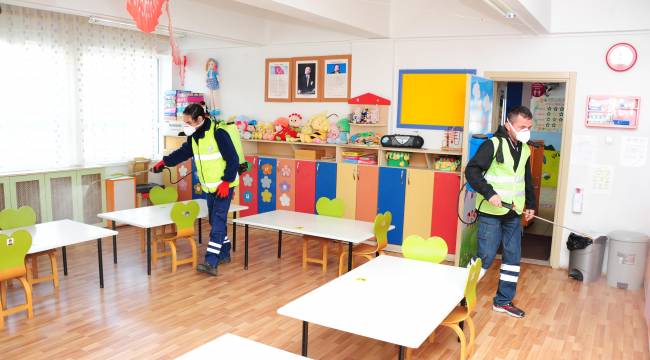 Balçova’daki okullara virüs temizliği