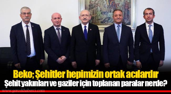 Beko; Şehitler hepimizin ortak acılardır