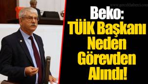 Beko: TÜİK Başkanı Neden Görevden Alındı!