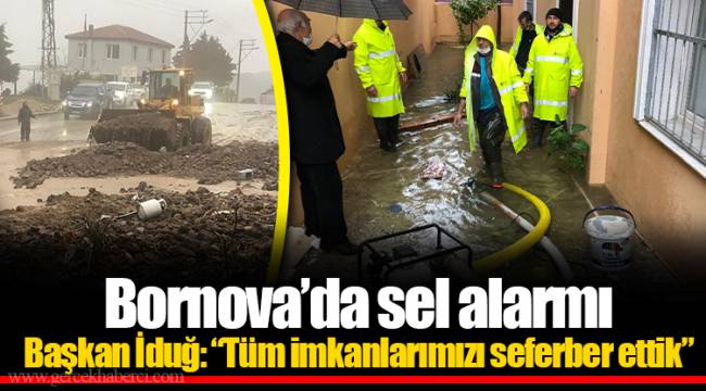 Bornova’da sel alarmı