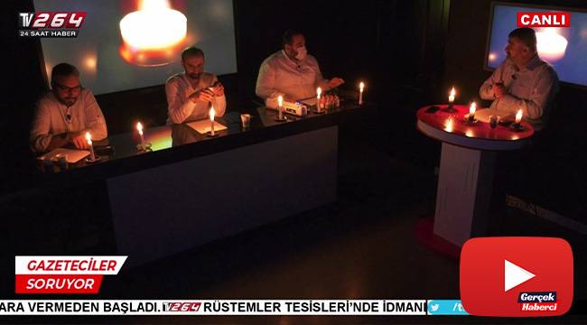 Canlı yayını mum ışığında yaptılar