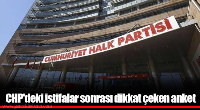 CHP'deki istifalar sonrası dikkat çeken anket