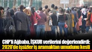 CHP'li Ağbaba, İŞKUR verilerini değerlendirdi: 2020'de işsizler iş aramaktan umudunu kesti