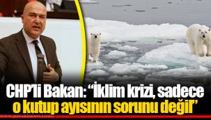 CHP’li Bakan: “İklim krizi, sadece o kutup ayısının sorunu değil”