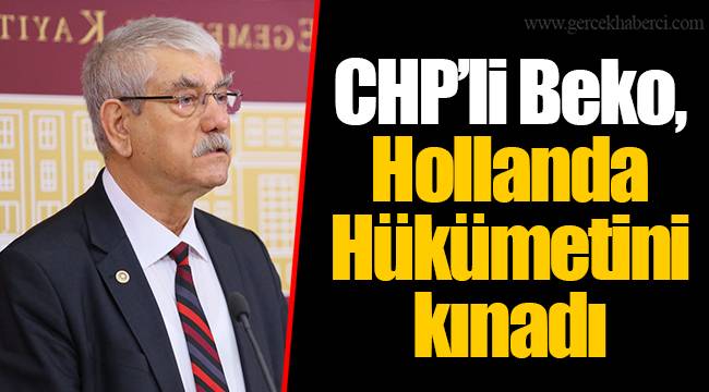 CHP’li Beko, Hollanda Hükümetini kınadı