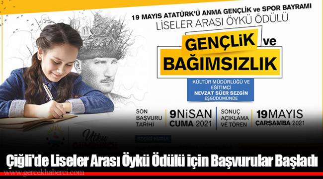 Çiğli'de Liseler Arası Öykü Ödülü için Başvurular Başladı