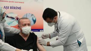 Cumhurbaşkanı Erdoğan, Kovid-19 aşısının ikinci dozunu yaptırdı