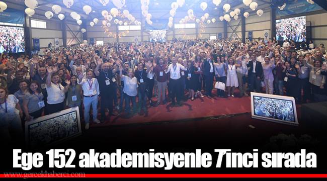 Ege 152 akademisyenle 7’inci sırada