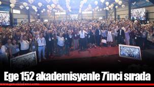 Ege 152 akademisyenle 7’inci sırada