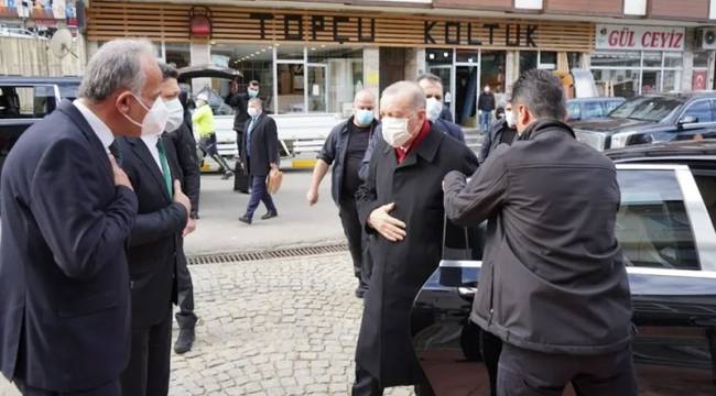 Erdoğan'ın ziyaret ettiği ilçe başkanının Covid-19 testi pozitif çıktı