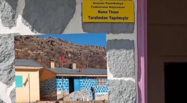 Fenerbahçe'nin Senegalli futbolcusu Thiam, Diyarbakır'daki bir ilkokulu tamir ettirerek gönülleri fethetti
