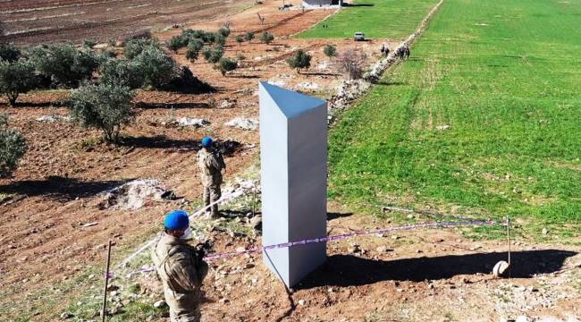 Göbeklitepe yakınlarındaki metal blok havadan görüntülendi