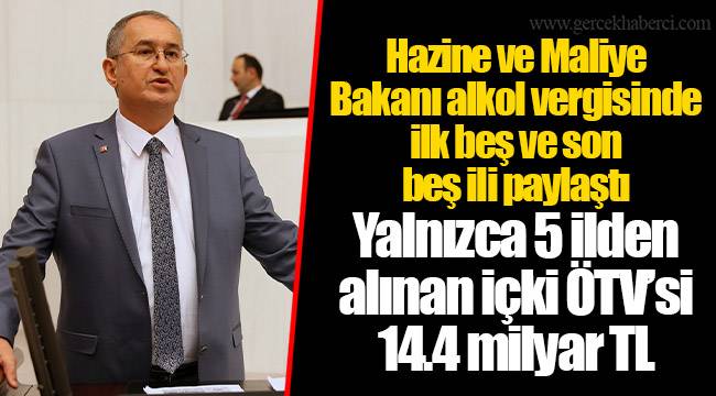 Hazine ve Maliye Bakanı alkol vergisinde ilk beş ve son beş ili paylaştı