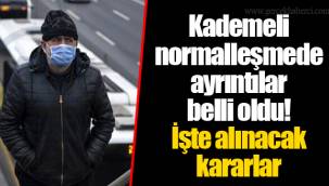 Kademeli normalleşmede ayrıntılar belli oldu! İşte alınacak kararlar