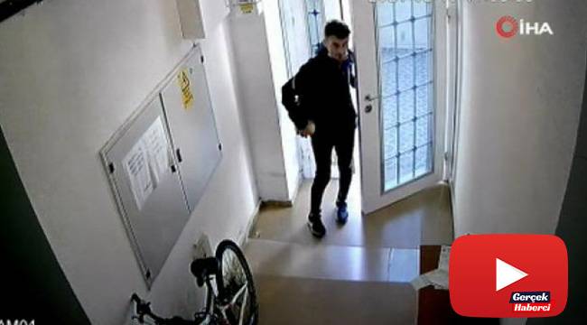 Kartla kapı açan hırsız, dairelerin önündeki ayakkabıları çaldı
