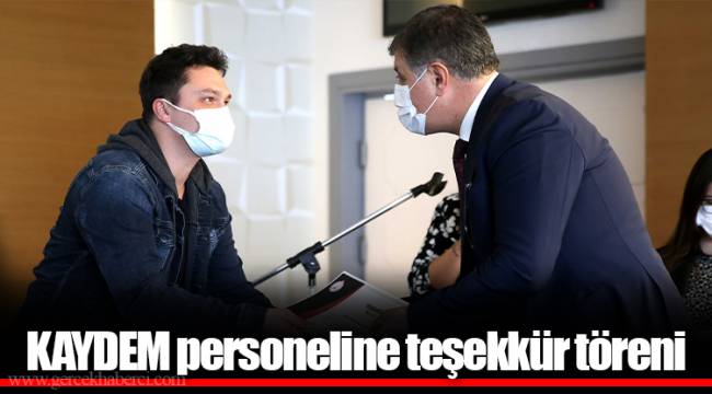 KAYDEM personeline teşekkür töreni