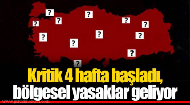 Kritik 4 hafta başladı, bölgesel yasaklar geliyor