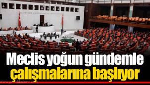Meclis yoğun gündemle çalışmalarına başlıyor