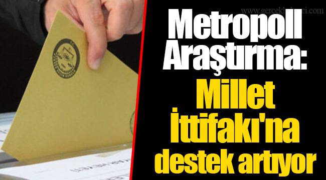 Metropoll Araştırma: Millet İttifakı'na destek artıyor